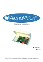 Preview for 1 page of alphatronics AlphaVision Wireless interface Installation Manual