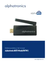 alphatronics Modul WFM 1 User Manual preview