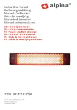 Alpina 871125218780 Instruction Manual preview