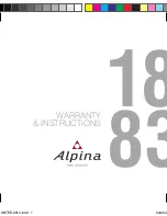 Alpina AL-240 Warranty & Instructions preview