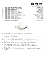 Alpina SF-2602 Instructions For Use Manual preview