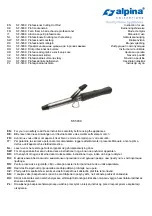 Alpina SF-5039 Instructions For Use Manual preview