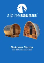 Alpine Saunas Outdoor Sauna User Maintenance Manual предпросмотр