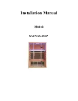 Preview for 1 page of Alpine Spas SAUNAS-250P Installation Manual