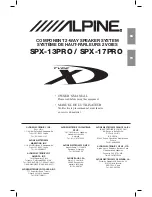 Alpine 17PRO - SPX - Car Speaker Manual preview