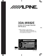 Предварительный просмотр 1 страницы Alpine 3DA-W882E Owner'S Manual