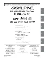 Предварительный просмотр 1 страницы Alpine 5210 - DVA - DVD Player Owner'S Manual