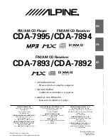 Alpine 7893 - CDA Radio / CD Player Owner'S Manual предпросмотр