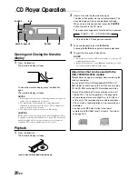 Предварительный просмотр 22 страницы Alpine 7893 - CDA Radio / CD Player Owner'S Manual