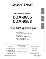 Alpine 9855 - CDA Radio / CD Owner'S Manual предпросмотр