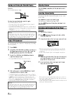 Предварительный просмотр 9 страницы Alpine 9855 - CDA Radio / CD Owner'S Manual