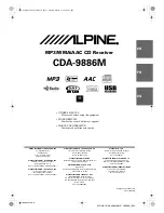 Alpine 9886M - CDA Radio / CD Owner'S Manual предпросмотр