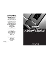 Предварительный просмотр 1 страницы Alpine Alpine F#1 Status PXI-H990 Owner'S Manual