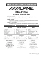 Preview for 1 page of Alpine BBX-F1200 Owner'S Manual