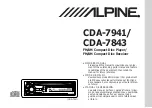 Alpine CDA-7843 Owner'S Manual предпросмотр