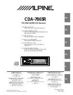 Alpine CDA-7865R Owner'S Manual предпросмотр