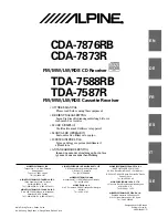 Предварительный просмотр 1 страницы Alpine CDA-7873R Owner'S Manual