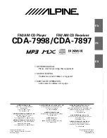 Предварительный просмотр 1 страницы Alpine CDA-7897 Owner'S Manual