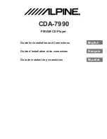 Alpine CDA-7990 Manual For Installation And Connections предпросмотр