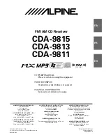 Alpine CDA-9811 Owner'S Manual preview