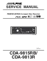 Alpine CDA-9813 Service Manual предпросмотр