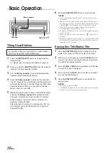 Предварительный просмотр 12 страницы Alpine CDA-9825 Owner'S Manual