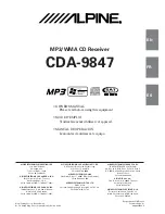 Предварительный просмотр 1 страницы Alpine CDA-9847 Owner'S Manual