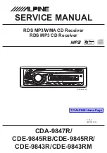 Предварительный просмотр 1 страницы Alpine CDA-9847R Service Manual