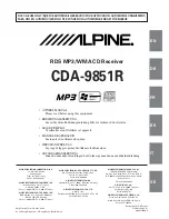 Preview for 1 page of Alpine CDA-9851R Owner'S Manual