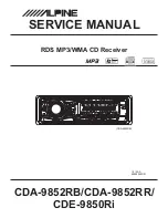 Alpine CDA-9852RB Service Manual предпросмотр