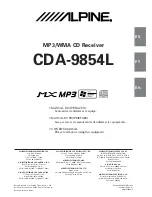 Предварительный просмотр 1 страницы Alpine CDA-9854L Owner'S Manual