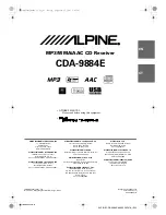 Alpine CDA-9884E Owner'S Manual предпросмотр