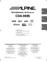 Предварительный просмотр 1 страницы Alpine CDA-9885 Owner'S Manual