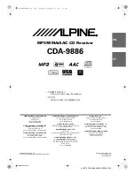 Preview for 1 page of Alpine CDA-9886 Owner'S Manual