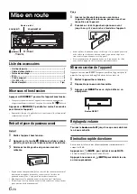 Предварительный просмотр 8 страницы Alpine CDE 102 - Radio / CD (French) Mode D'Emploi