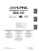 Предварительный просмотр 1 страницы Alpine CDE-121 Owner'S Manual