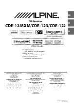 Alpine CDE-122 (French) Mode D'Emploi предпросмотр