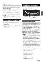 Предварительный просмотр 29 страницы Alpine CDE-122 (French) Mode D'Emploi