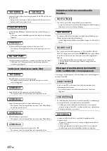 Предварительный просмотр 40 страницы Alpine CDE-122 (French) Mode D'Emploi