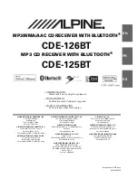 Alpine CDE-125BT (French) Mode D'Emploi предпросмотр