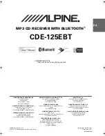 Alpine CDE-125EBT Owner'S Manual preview