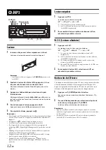 Предварительный просмотр 12 страницы Alpine CDE-133BT (French) Mode D'Emploi