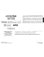 Preview for 1 page of Alpine CDE-134HD Quick Reference Manual