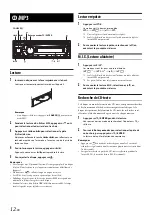 Предварительный просмотр 12 страницы Alpine CDE-136BT (French) Mode D'Emploi