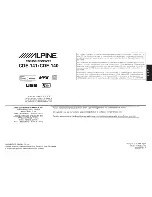 Alpine CDE-140 Quick Reference Manual предпросмотр