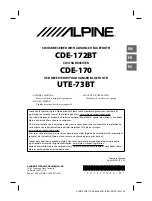 Предварительный просмотр 1 страницы Alpine CDE-170 Owner'S Manual