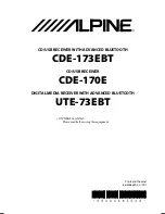 Preview for 1 page of Alpine CDE-170E Owner'S Manual