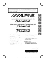 Alpine CDE-205DAB Owner'S Manual preview