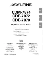 Alpine CDE-7870 Owner'S Manual предпросмотр