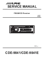 Предварительный просмотр 1 страницы Alpine CDE-9841 Service Manual